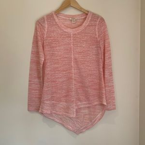 Sundance Pink Poly-blend Light Weight Sweater Women’s‎ Size XS Asymmetrical Hem